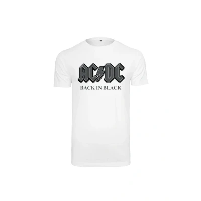 Afbeelding van Mister Tee ACDC BACK IN Black Tshirt print, Heren, Maat: Small, White