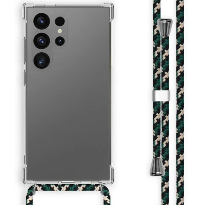 Afbeelding van Samsung Galaxy S24 Ultra Hoesje Kunststof iMoshion Hardcase/Koordhoesje/Backcover Groen Telefoonhoesje