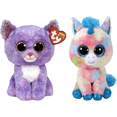 Afbeelding van Ty Knuffel Beanie Buddy Cassidy Cat &amp; Blitz Unicorn
