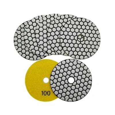 Afbeelding van SHDIATOOL Polijstschijf voor droge diamant, 7 stuks, strooigoed 100 graniet, steen, beton, marmer, dia, 4 inch/100 mm