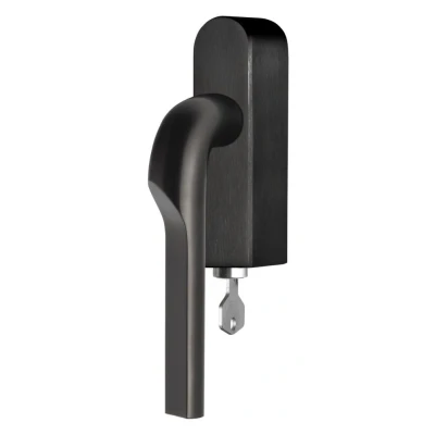 Afbeelding van Formani Rivio by Gensler GL100 DKLOCK O draaikiepgarnituur afsluitbaar rechtsdraaiend PVD mat zwart