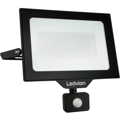 Afbeelding van Ledvion LED Breedstraler met Bewegingssensor, 100 Watt, 6000K, 12000 Lumen, IP44, Incl. Snelaansluiting &amp; 2 jaar garantie