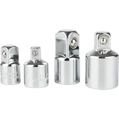 Afbeelding van DAKCOS 4 delige Socket Adapter en Reducer Set voor 1/4&quot; 3/8&quot; 1/2&quot; Drive Conversies Chroom Vanadium Staal met Spiegelafwerking