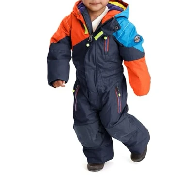 Afbeelding van Killtec Kesley Mini Sneeuwpak voor kinderen, skioverall met capuchon, 10.000 mm waterkolom, skipak jongens en meisjes, donkerblauw, maat 122/128