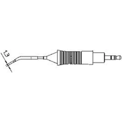 Afbeelding van Weller RTM 008 (RT5) soldeerpunt Beitelvorm, gebogen 30 Grootte 0.8 mm Lengte soldeerpunt: 24 Inhoud: 1 stuk(s)