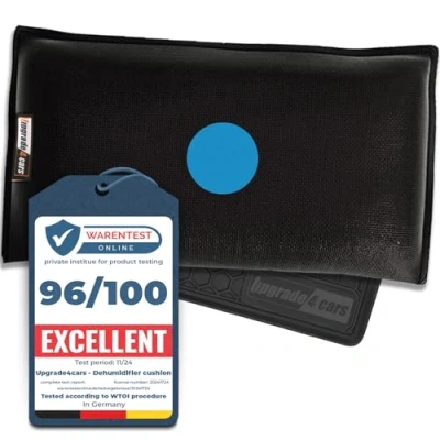Afbeelding van Upgrade4cars Auto luchtontvochtiger kussen, 1 kg, herbruikbaar, met resterende functie, silicagranulaat, interieur ontvochtiger, universeel