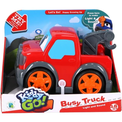 Afbeelding van Kiddygo Busy Truck + Licht en Geluid Rood
