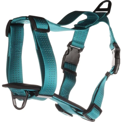 Afbeelding van &quot;Hondentuig Zorba Turquoise: Comfortabel, Stijlvol &amp; Duurzaam&quot; Blauw / M Hals 43 62cm I Borst 57 68cm