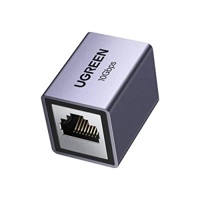 Afbeelding van UGREEN Lan Kabel Uitbreiding RJ45 Coupler 10 Gigabit Ethernet Netwerkkabel Cat7/ Cat6/ Cat5e/ Cat5（Grijs 1 stuk）