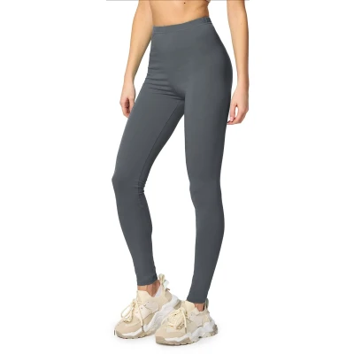 Afbeelding van Merry Style MS MS10 198 LE Dames Leggings Sport Vrijetijdsbroek Lang Katoen Sporbroek Yogabroek Grijs L