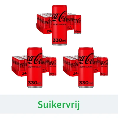 Afbeelding van Coca Cola Zero sleekcan Triple Pack 3x 24x33 cl NL