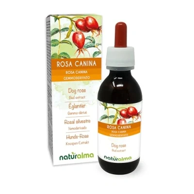 Afbeelding van Hondsroos (Rosa canina) Alcoholvrij extract van verse knoppen Naturalma Vloeibaar druppels 120 ml Voedingssupplement Veganistisch