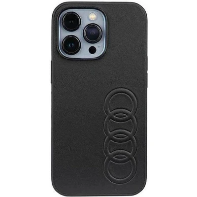 Afbeelding van Audi Synthetic Leather Back Case Geschikt voor Apple iPhone 13 Pro (6.1&quot;) Zwart