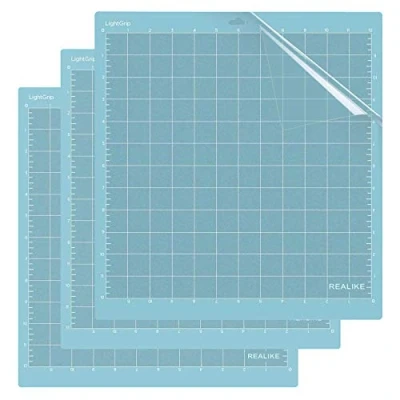 Afbeelding van REALIKE Light Grip Snijmat voor Cricut Explore Machine, Expression Machine Maker 30,48 cm X30,48 30,5 x Zelfklevende Sticky Snijmatten 3 Pack Vervanging Vinyl Craft