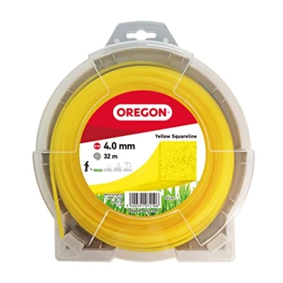Afbeelding van Oregon 69 478 Y, gele vierkante grastrimmer lijndraad voor grastrimmers en bosmaaiers, professioneel nylon, geschikt de meeste grastrimmers, 4,0 mm x 32 m