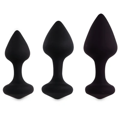 Afbeelding van Zwarte Buttplug Set 3 Stuks Bibi