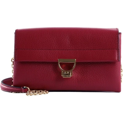 Afbeelding van COCCINELLE Leren Schoudertas Arlettis Handbag Sangria (rood)paars