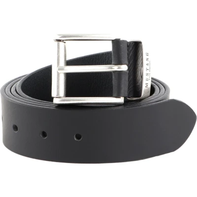 Afbeelding van MUSTANG Leren Riem Leather Belt 40mm W130 Black Zwart