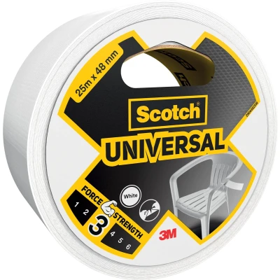 Afbeelding van Scotch ducttape Universal, ft 48 mm x 25 m, wit reparatietape