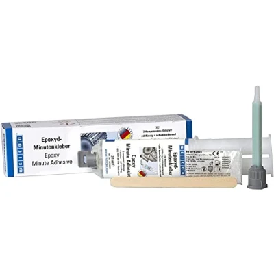 Afbeelding van WEICON Epoxy Minuutlijm met Mengnozzle 24 ml Dubbele Injectiespuit 2 componenten Epoxyharslijm