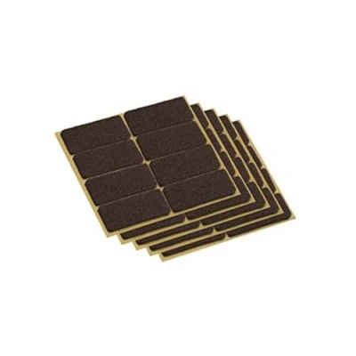 Afbeelding van Metafranc Viltglijders zelfklevend effectieve bescherming van uw meubels en stoelen / meubelglijders set voor gevoelige vloeren stoelglijders vloerglijders 22 x 36 mm (40 Stuk) bruin