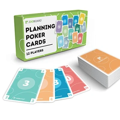 Afbeelding van Scrum planning poker Kaarten 12 personen incl. E book over in Nederlands en Engels