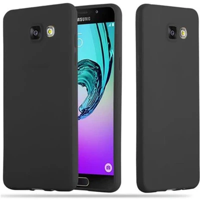 Afbeelding van Cadorabo Hoesje geschikt voor Samsung Galaxy A5 2016 in CANDY ZWART Beschermhoes TPU silicone Case Cover