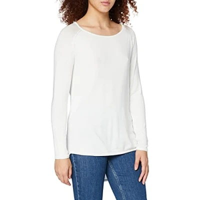 Afbeelding van ONLY T shirt voor dames Onlmila Lacy L/S lange trui met mouwen, wit (Cloud Dancer), M