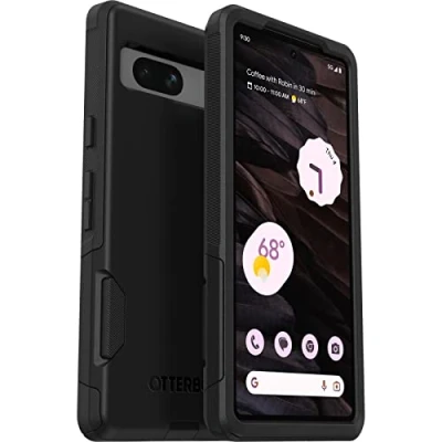 Afbeelding van OtterBox Google Pixel 7A Commuter Series Case ZWART, slank en stevig, zakvriendelijk, met poortbescherming