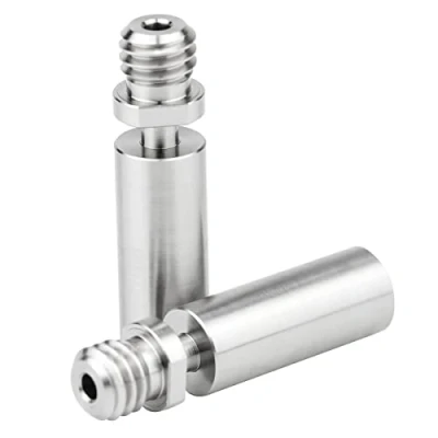 Afbeelding van 2 stks Alle Metalen Ender 3 Titanium Heat Break Thermische Vat Tube Heatbreak Upgrade voor Creality 3D Printer CR10, S4 S5, CR10S, Ender3 V2, pro, CS3 Hotend gebruik (Upgrade TC4 All Metal Version)