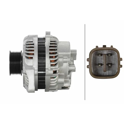 Afbeelding van HELLA 8EL 011 712 351 Dynamo / Alternator 14V 90A voor o.a. Honda Civic VIII Hatchback (Fn, Fk)