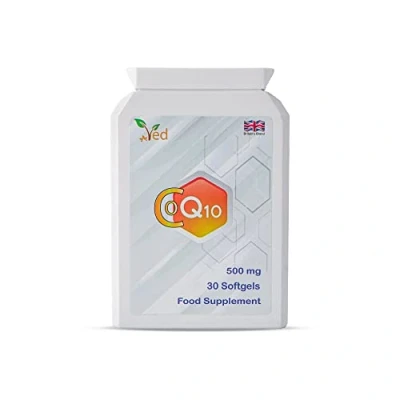 Afbeelding van Ved &#039;s CoQ10 500mg co enzym Q10 Hoogste sterkte Natuurlijk gefermenteerd Ubiquinon Superieure natuurlijke formule 30 Softgels1 maanden levering