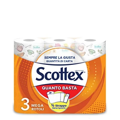 Afbeelding van Scottex Keukenpapier, half afscheuren, FSC gecertificeerd papier, 3 maxi rollen