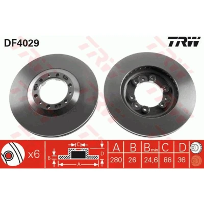 Afbeelding van Trw Remschijf DF4029