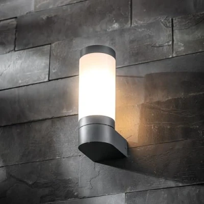 Afbeelding van CGC Lighting Wandlamp Buiten Verlichting Diffuser Opaal Donkergrijs LED IP44 E27