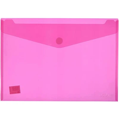 Afbeelding van Grafoplás 04872654 enveloppen, kunststof, A6, 5 stuks, roze