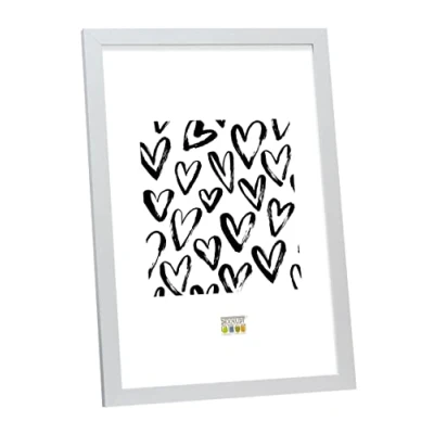 Afbeelding van Deknudt Frames S44CD1 15.0X20.0 fotolijst, hout/MDF, eenvoudige stijl, smal, 23,2 x 18,2 1,33 cm, zilverkleurig