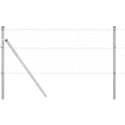 Afbeelding van vidaXL Hekpalen 13 stuks Ø32 mm 100 cm Gegalvaniseerd Staal
