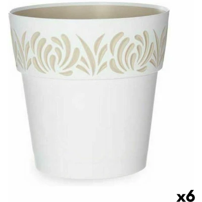 Afbeelding van Zelfwaterende bloempot Stefanplast Gaia Wit Plastic 25 x cm (6 Stuks)