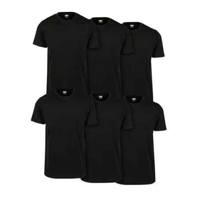 Afbeelding van Urban Classics 6 PACK Tshirt basic, Heren, Maat: 5XL, Black