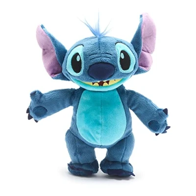 Afbeelding van Disney Store officiële staande Stitch knuffel uit, Lilo en Stitch, 22 cm, pluchen, knuffelbaar, buitengewoon schattig personage met geborduurde details zachte stof, geschikt vanaf de geboorte