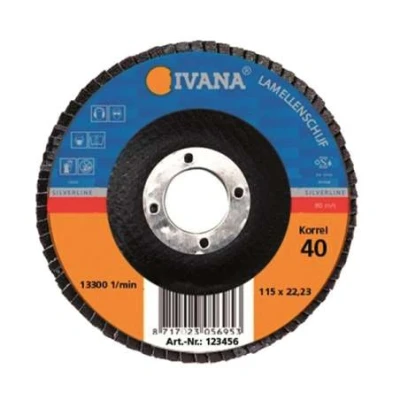Afbeelding van Ivana lamellenschuurschijf 125x22mm (edel)staal K120 konisch
