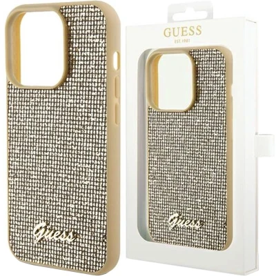 Afbeelding van Guess Square Mirror Back Case Geschikt voor Apple iPhone 14 Pro (6.1&quot;) Goud
