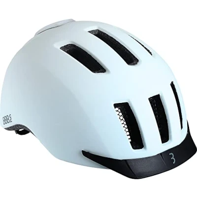 Afbeelding van BBB Cycling Grid Fietshelm LED Lampje Volwassenen E bike en Stadsfiets Mat Grijs/Wit Maat M BHE 161