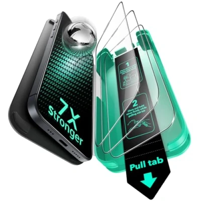 Afbeelding van ESR Armorite Gehard glas voor iPhone 14 Plus/iPhone 13 Pro Max, volledige afdekking, displaybescherming, eenvoudig te installeren, militaire bescherming, krasbestendig, 3 stuks