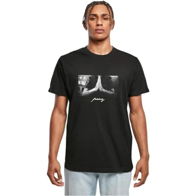Afbeelding van Mister Tee PRAY Tshirt print, Heren, Maat: 4XL, Black