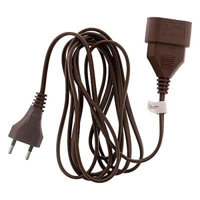Afbeelding van Zenitech Extender kwaliteit HO3VVH2F 2x 0,75 socket 6A bruin 2m