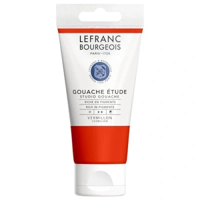Afbeelding van Lefranc Bourgeois 301921 Study Gouache sterke, lichtechte, dekkende kleuren in de 80ml tube Vermiljoen