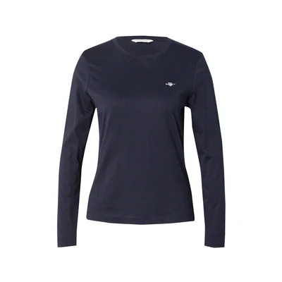 Afbeelding van GANT Reg Shield Ls T shirt voor dames, zwart, L