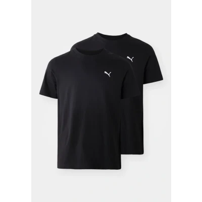 Afbeelding van Puma ESS LOGO TEE 2 PACK Tshirt basic, Heren, Maat: XS, Black